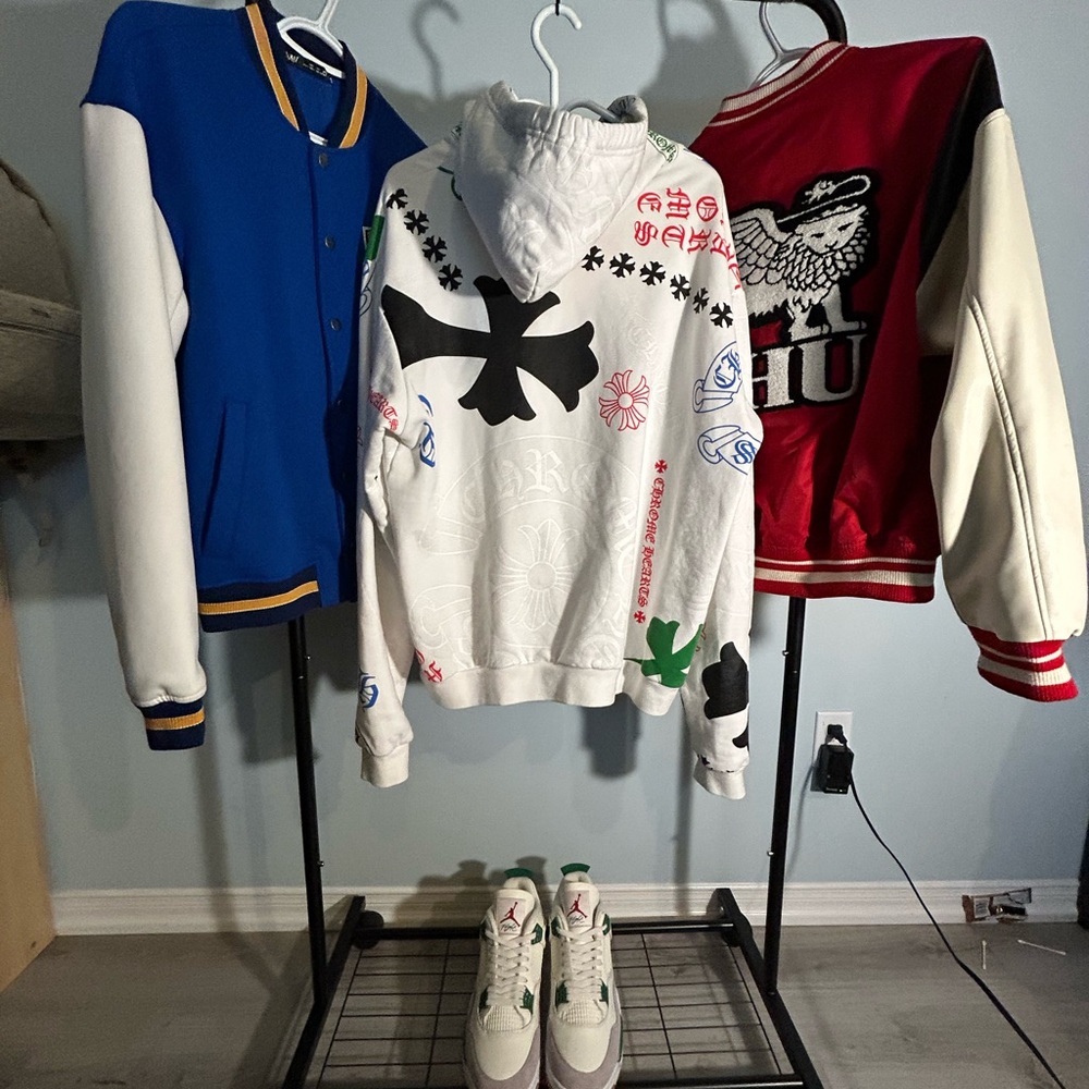 White Chrome Hearts Stencil Hoodie - Picture 3 of 3